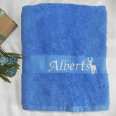 Cotton Towel with Name and Animal